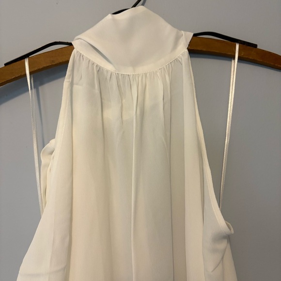 Pinko Torcello White Georgette Tie-Neck Backless Halter Top Women’s XL NWT - Picture 3 of 7